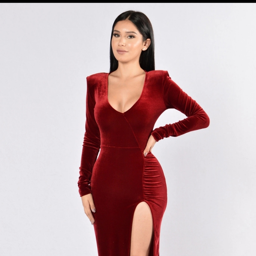 Red Velvet Dress